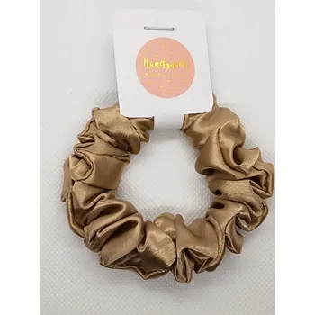 Saténová scrunchie – zlatá, handmade