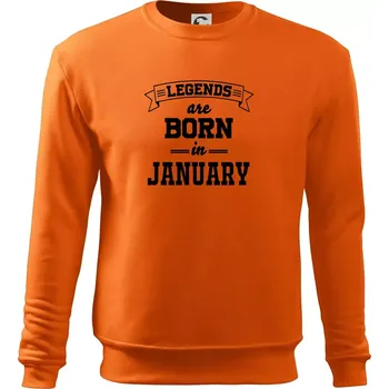 Pánská mikina Legends are born in January - Mikina Essential pánská - L ( Oranžová )