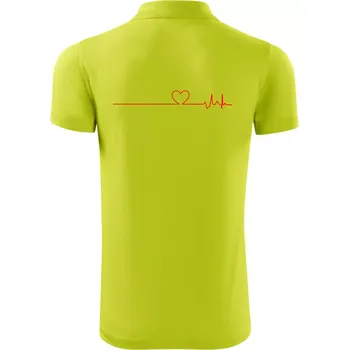 Pánská košile Poker EKG srdce červené - Polokošile Victory sportovní (dresovina) - 3XL ( Limetková )