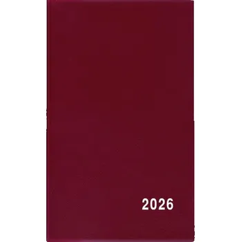 Diář Týdenní diář 2026 PVC - bordó