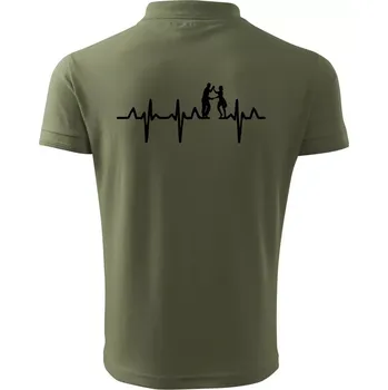 Pánská košile EKG salsa tanečníci - Polokošile pánská Pique Polo 203 - L ( Khaki )