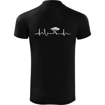 Pánská košile Piano ekg - přenosné - Polokošile Victory sportovní (dresovina) - 3XL ( Černá )