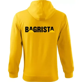 Pánská mikina Bagrista nápis - Mikina s kapucí na zip trendy zipper - M ( Žlutá )
