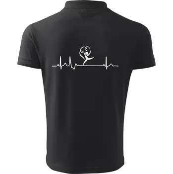 Pánská košile EKG moderní gymnastika stuha - Polokošile pánská Pique Polo 203 - 5XL ( Dřevěné uhlí )