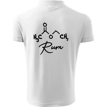 Pánská košile Barová chemie - rum - Polokošile pánská Pique Polo 203 - 4XL ( Bílá )