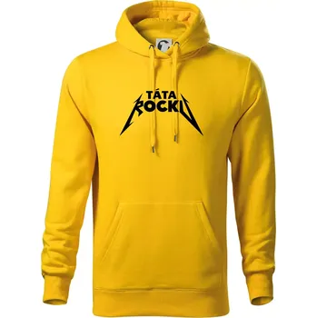 Pánská mikina Táta rocku metal - Mikina pánská Cape s kapucí - L ( Žlutá )