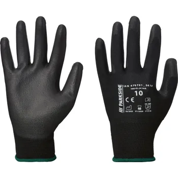 Pracovní rukavice PARKSIDE® Pracovní rukavice, 2 páry (černá/zelená, 10)