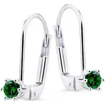 Cutie Jewellery Náušnice z bílého zlata Z8012B Barva: Zelená