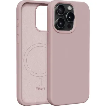 Pouzdro na mobilní telefon Etteri silikonové pouzdro Mag pro iPhone 15 Pro 6,1" světle růžové