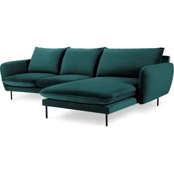 Pohovka Petrolejově zelená sametová rohová pohovka Cosmopolitan Design Vienna, pravý roh ID_1300432