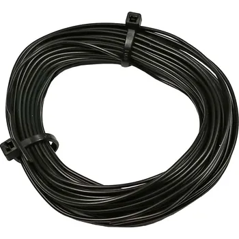 elektrický kabel Drát Cu prům. 0.5 mm, 0.22 mm2, izolace PVC, černý, balení 10m