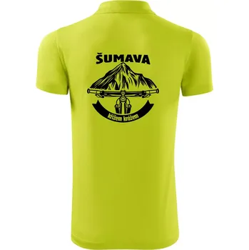 Pánská košile Šumava křížem krážem - Polokošile Victory sportovní (dresovina) - XL ( Limetková )