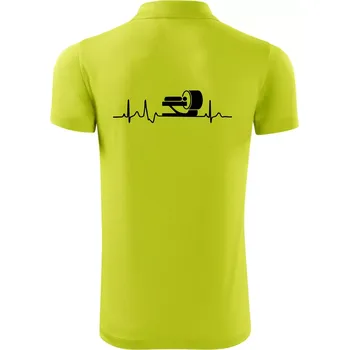 Pánská košile EKG radiologie - Polokošile Victory sportovní (dresovina) - L ( Limetková )