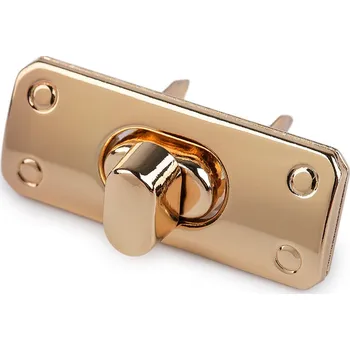 Sada zapínání na kabelky 17x43 mm, barva 3 růžové zlato