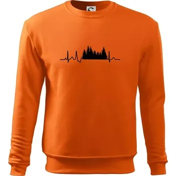 Pánská mikina EKG les - Mikina Essential pánská - M ( Oranžová )