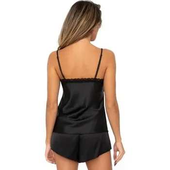 Dámské pyžamo Dámské pyžamo Donna Tiffani - krátké saténové Černá L