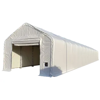 Zahradní stavba Plachtová hala hranatá HeavyDuty 6,1m x 26,84m x 3,05m/4,88m PVC 900g/m² F90