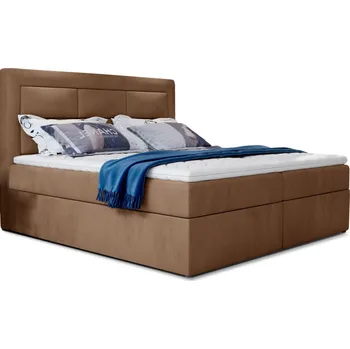 Postel Dvoulůžková postel VIVRE 180x200 Monolith 09 světle hnědá