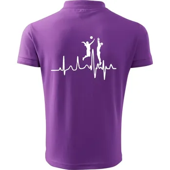 Pánská košile EKG volejbalistky - Polokošile pánská Pique Polo 203 - 5XL ( Fialová )