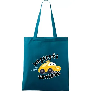 Nejlepší taxikář kreslený - Taška bavlněná - 42 x 38 cm ( Petrolejová )