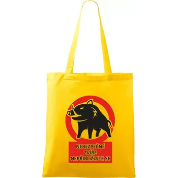 Nákupní taška Nebezpečné zvíře - Taška bavlněná - 42 x 38 cm ( Žlutá )