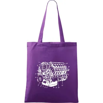 Motor T930 - 3 - Taška bavlněná - 42 x 38 cm ( Fialová )