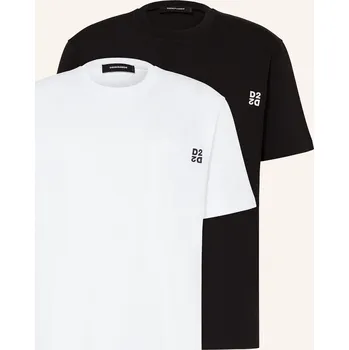 Pánské tričko dsquared2 Pánská Sada 2 Triček, bílá / černá, S