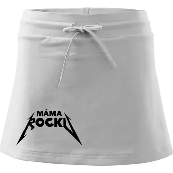 Dámská sukně Máma rocku metal - Sportovní sukně - two in one - XS ( Bílá )