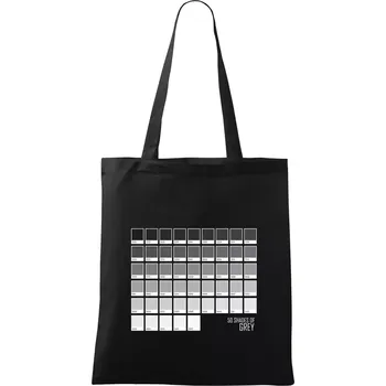 50 barevných odstínů šedi - Taška bavlněná - 42 x 38 cm ( Černá )