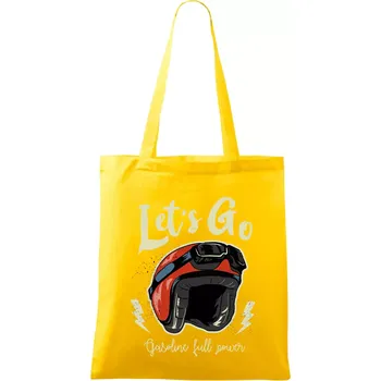 Moto let's go - Taška bavlněná - 42 x 38 cm ( Žlutá )