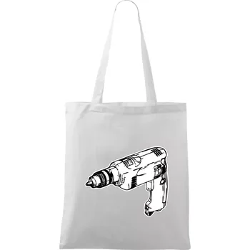 Vrtačka kreslená - Taška bavlněná - 42 x 38 cm ( Bílá )