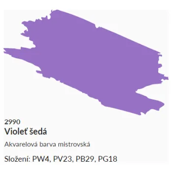 Speciální výtvarná barva Akvarelová barva Umton 2,6ml – 2990 violeť šedá (Akvarelová barva Umton 2,6ml – 2990 violeť šedá)