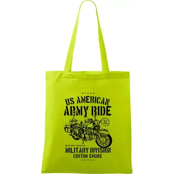 Army Ride Motorcycle - Taška bavlněná - 42 x 38 cm ( Limetková )