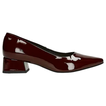 Dámské lodičky Lodičky Na Podpatku Z Bordové Lakované Kůže Wojas 3514035 41