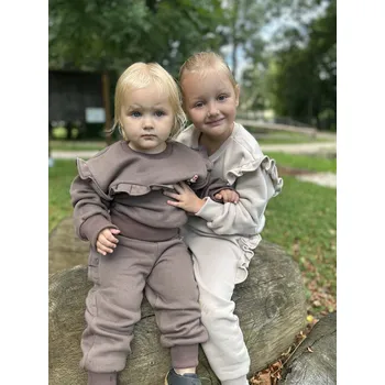 Dívčí legíny ANDY Boom Tepláky Little girl taupe Velikost děti: 86