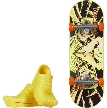 autíčko Mattel Hot Wheels SKATES Neonové lebky Fingerboard a boty, více druhů