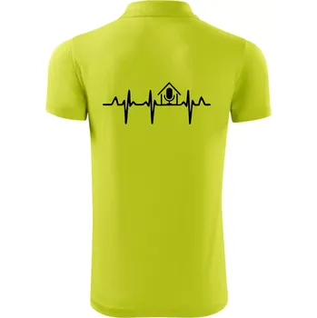 Pánská košile EKG rumka - Polokošile Victory sportovní (dresovina) - M ( Limetková )