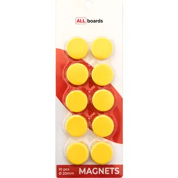 ALLBOARDS,Magnet na tabule 20mm - Žlutá,MSY20/10