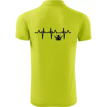 Pánská košile EKG cvičení kruhy - Polokošile Victory sportovní (dresovina) - 2XL ( Limetková )