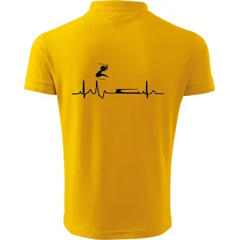 Pánská košile EKG skok do dálky - Polokošile pánská Pique Polo 203 - 3XL ( Žlutá )
