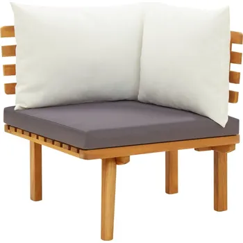 Zahradní nábytek vidaXL Zahradní rohová pohovka s poduškami masivní akáciové dřevo