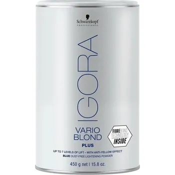 Barva na vlasy Schwarzkopf Professional Modrý odbarvovací pudr IG Vario Blond Light Plus (Powder) 450 g + 2 měsíce na vrácení zboží