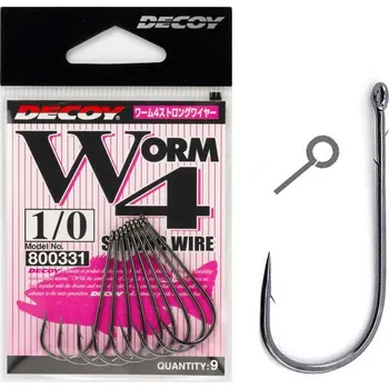 Rybářský háček Háček Decoy Worm 4 Strong Wire Vel.2/0 (9ks)