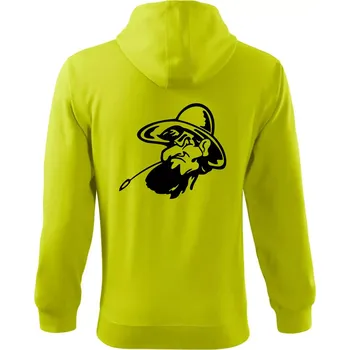 Pánská mikina Zapšklý farmář - Mikina s kapucí na zip trendy zipper - 2XL ( Limetková )