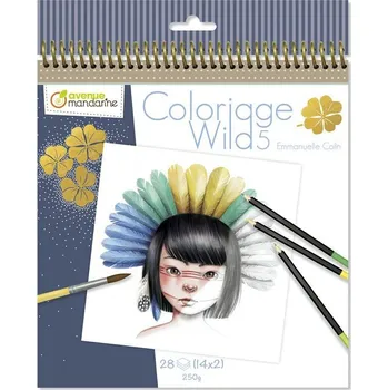 Antistresové omalovánky Coloriage Wild 5 – umělecké portrétní omalovánky Avenue Mandarine