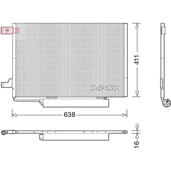 Výparník klimatizace Kondenzátor, klimatizace DENSO DCN17006