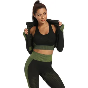 Dámské legíny Merco Yoga Sense fitness set dámský sv.zelená Velikost oblečení: M