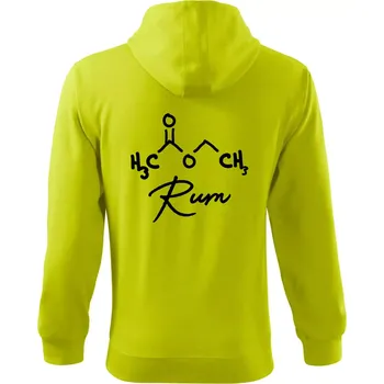 Pánská mikina Barová chemie - rum - Mikina s kapucí na zip trendy zipper - 3XL ( Limetková )