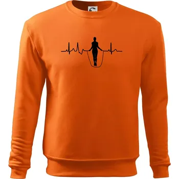 Pánská mikina EKG švihadlo - Mikina Essential pánská - S ( Oranžová )