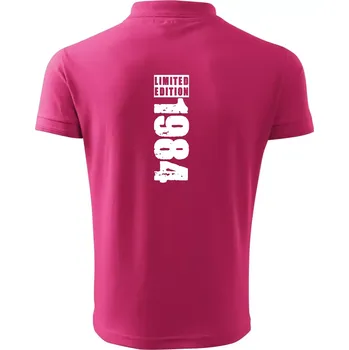 Pánská košile Limited edition 1984 pruh - Polokošile pánská Pique Polo 203 - 4XL ( Purpurová )